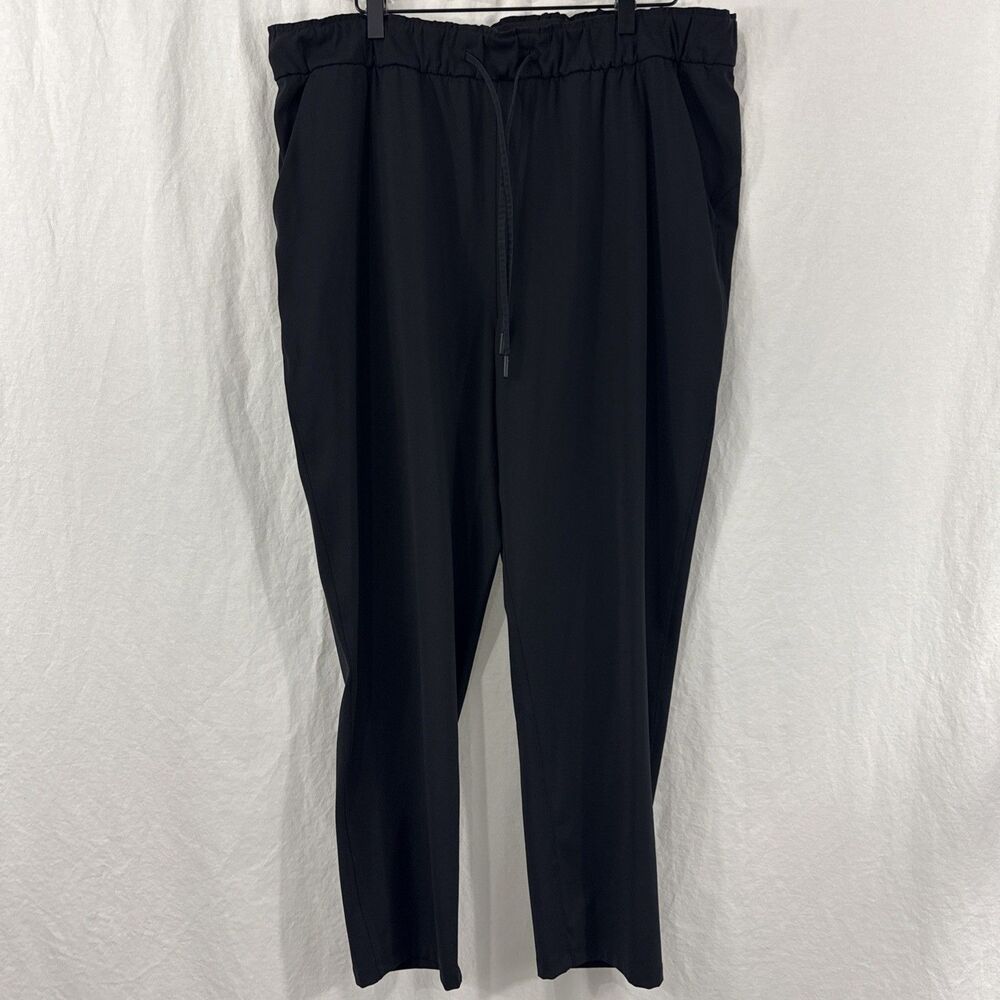 Lululemon Keep Moving 7/8 Black Pants Womens Sz 16 Travel Athleisure Activewear